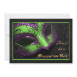 Green Mask Masquerade Ball Halloween Invitation