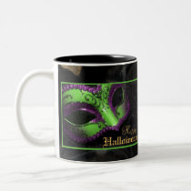 Green Masquerade Mask Renaissance Halloween Mug