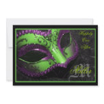Green Masquerade Renaissance Wedding Invitation