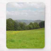 Green meadow. Countryside scenery. Mouse Pad