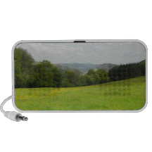 Green meadow. Countryside scenery. PC Speakers