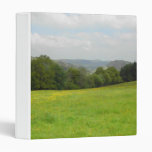 Green meadow. Countryside scenery. Vinyl Binders