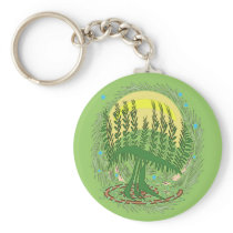 Green Menorah Tree Keychain keychains