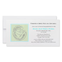 Green Mermaid BB Shower Invite Custom Photo Card