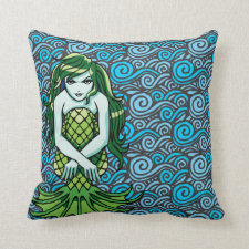 Green Mermaid Pillows