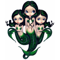 Green Mermaid Triplets Shirt by strangeling Green Mermaid Triplets Shirt