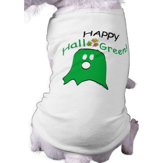 Green Message Halloween Ghost petshirt