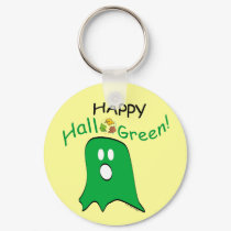 Green Message Halloween Ghost keychains
