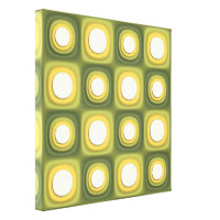 Green Mod Polkadots wrappedcanvas