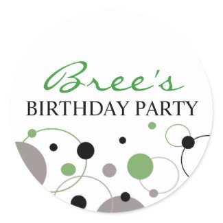 Green Modern Circle Design Sticker