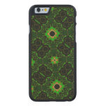 green modern random pattern carved® maple iPhone 6 slim case