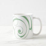 Green Modern Swirl Mug