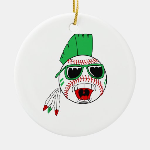 green mohawk baseball christmas tree ornament zazzle green mohawk baseball christmas tree ornament zazzle