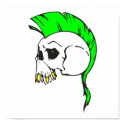 green mohawk skull posters by halloweenie green mohawk skull posters