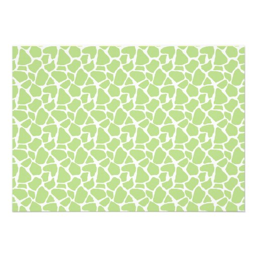Green Mom and Baby Giraffe Baby Shower Custom Invites