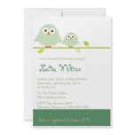 Green Moma and Baby Owls-baby shower invitations