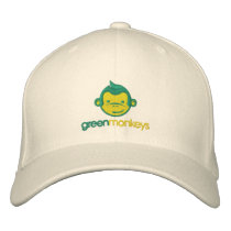 Green Monkeys cap Embroidered Hats