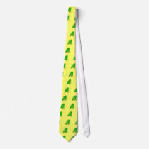 green monogram A ties
