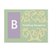 Green Monogram Cards postcards