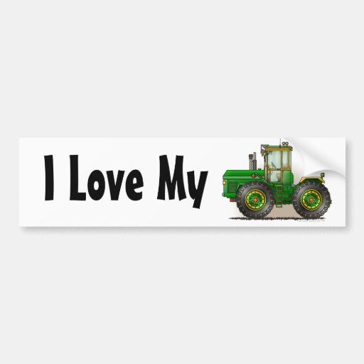 "Green Monster Tractor, I Love My…Bumper Stickers"