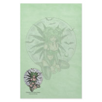 Green Moon Sprite Fairy Stationery