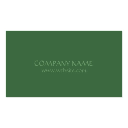Green Mountain Business Card (back side)