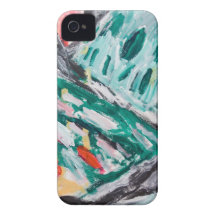 Green Mountain Rapids (abstract landscape) iPhone 4 Cover
