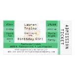 Green Movie Night Party Admission Ticket Invite Photo Card