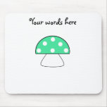 Green mushrooms mouse pad