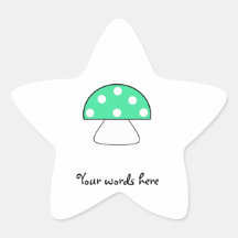 Green mushrooms stickers