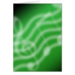 Green Music Greeting Cards