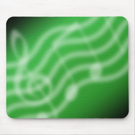 Green Music Mouse Pad