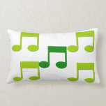 Green Music Notes Theme Pillow Cushion