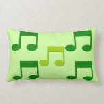 Green Music Notes Theme Pillow Cushion