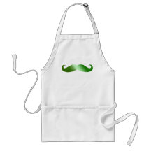 Green Mustache Apron