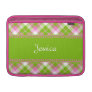 Green n Pink Plaid MacBook Air Sleeve 3