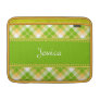 Green n Yellow Plaid MacBook Air Sleeve 2