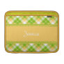 Green n Yellow Plaid MacBook Air Sleeve 3