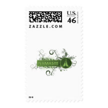 Green Namaste English Stamps