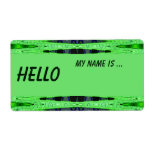 green name badge shipping label