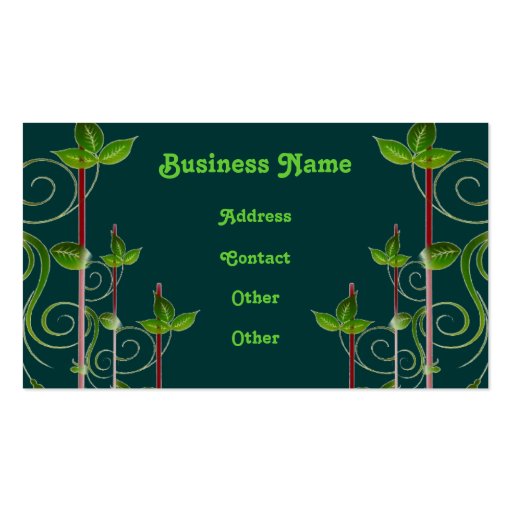 Green Nature Business Card (front side)