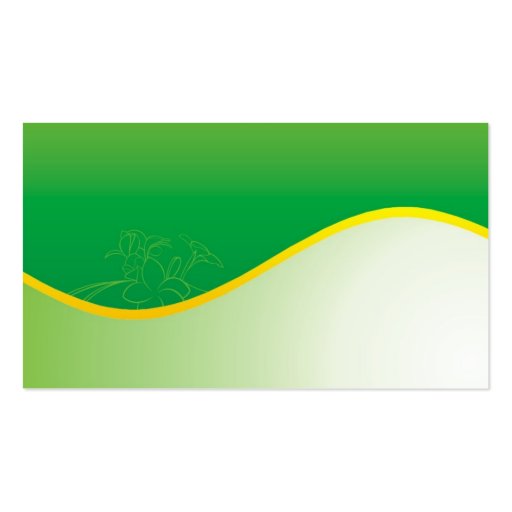 green nature business card (front side)