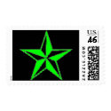 Green Nautical Star Postage Stamp by MistaSCARY Green Nautical Star Postage Stamp
