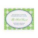 Green navy oval lace preppy wedding reception card profilecard