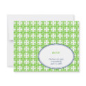 Green navy oval lace preppy wedding response RSVP invitation