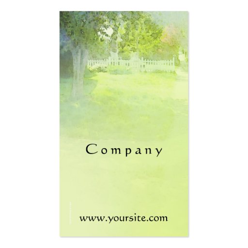 Green Neighborhood Business Card (front side)