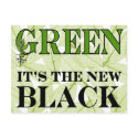 Green New Black Postcard