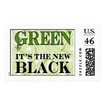 Green New Black Stamp