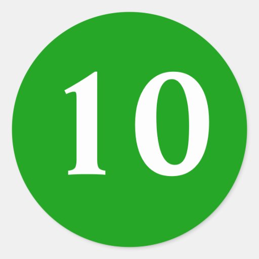 Green number Sticker | Zazzle