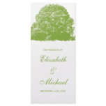 Green Oak Tree Fall Wedding Program Personalized Rack Card